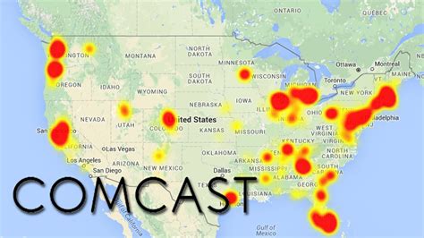 An outage is declared when the number of reports exceeds the baseline, represented by the red line. . Comcast service outage map